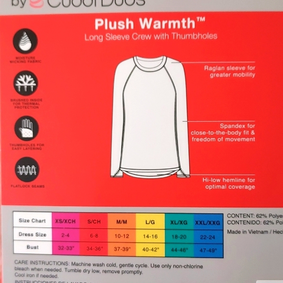 Cuddl Duds Plush Warmth Crew - Picture 5 of 7